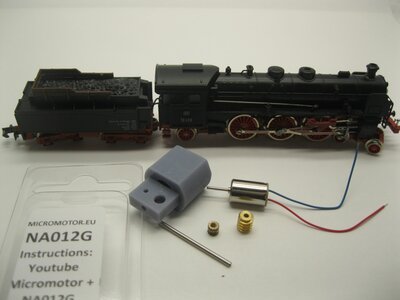 micromotor NA012G motor ombouwset voor Arnold Arnold BR 18, BR 01 Motor in the loco, K.Bay.Sts.B. S 3/6, SNCF 231, US 4-6-2 micromotor NA012G motor ombouwset voor Arnold Arnold BR 18, BR 01 Motor in the loco, K.Bay.Sts.B. S 3/6, SNCF 231, US 4-6-2