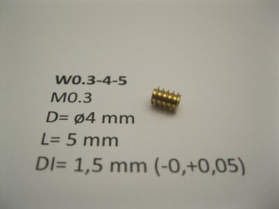 micromotor W0.3-4-5 M0.3 D=ø4 L=5 DI=1.5 mm (for 1.5 mm shaft!) micromotor W0.3-4-5 M0.3 D=ø4 L=5 DI=1.5 mm (for 1.5 mm shaft!)