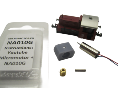 micromotor NA010G motor ombouwset Arnold Köf II, DB Köf III, DB BR 323, DB/Zürcher/Bentheimer BR 332, DB BR 335 ÖBB 0150, X130, X150, FS 213, SNCF YDE, SOB Tm 34, GKB 150 micromotor NA010G motor ombouwset Arnold Köf II, DB Köf III, DB BR 323, DB/Zürcher/Bentheimer BR 332, DB BR 335 ÖBB 0150, X130, X150, FS 213, SNCF YDE, SOB Tm 34, GKB 150