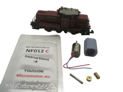 micromotor nf012C ombouwset voor Fleischmann V60, BR 346, BR 105, BR 106, BR 260, BR 360, u.a. micromotor nf012C ombouwset voor Fleischmann V60, BR 346, BR 105, BR 106, BR 260, BR 360, u.a.