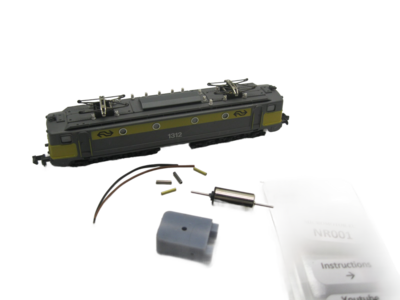 micromotor NR001 N ombouwset voor roco BR43, BR44, SNCF 150X, E44.5, E144.5, E91, BR191, u.a. micromotor NR001 N ombouwset voor roco BR43, BR44, SNCF 150X, E44.5, E144.5, E91, BR191, u.a.