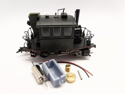 micromotor HTR008C motor ombouwset voor Trix H0 PtL 2/2, T2, BR 98, Glaskasten micromotor HTR008C motor ombouwset voor Trix H0 PtL 2/2, T2, BR 98, Glaskasten