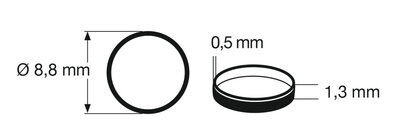 fleischmann 948006 Tractiebandje per stuk N Outer diameter 8.8 mm, width 1.3 mm1 (pcs/stuks/Stück) fleischmann 948006 Tractiebandje per stuk N Outer diameter 8.8 mm, width 1.3 mm1 (pcs/stuks/Stück)