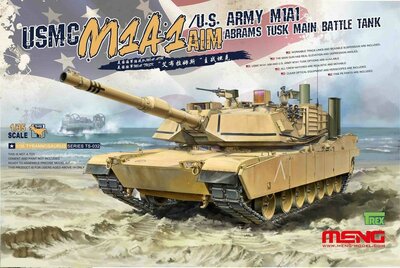 MENG-Model TS-032 USMC M1A1 AIM/U.S.Army M1A1 Abrams TUSK Main Battle Tank Bouwpakket Schaal 1:35 MENG-Model TS-032 USMC M1A1 AIM/U.S.Army M1A1 Abrams TUSK Main Battle Tank Bouwpakket Schaal 1:35