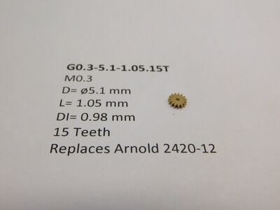 micromotor G0.3-5.1-1.05.15T tandwiel vervanging voor Arnold tandwiel 2420-12 onder andere in de motorpost micromotor G0.3-5.1-1.05.15T tandwiel vervanging voor Arnold tandwiel 2420-12 onder andere in de motorpost