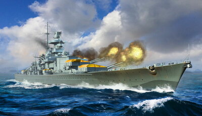 Trumpeter 06736 German Gneisenau Battleship Bouwpakket Schaal 1:700