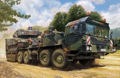 Trumpeter 07196 Slt-56 Tractor with 56t Semi Trailer Schaal 1:72