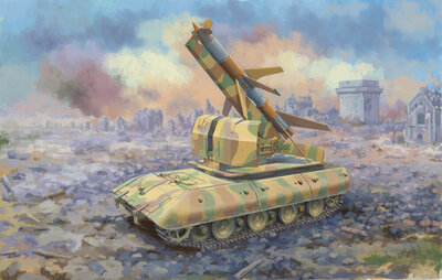Trumpeter 09586 E-100 Flakpanzer w/Flakrakete Rheintocher I Bouwpakket Schaal 1:35