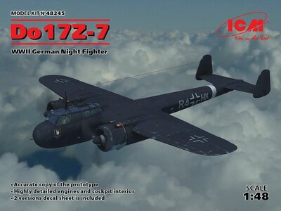 ICM 48245 Do 17Z-7, WWII German Night Fighter Bouwpakket Schaal 1:48 ICM 48245 Do 17Z-7, WWII German Night Fighter Bouwpakket Schaal 1:48