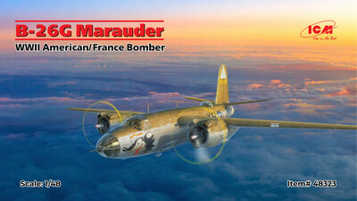 ICM 48323 B-26G Marauder, WWII  American/France Bomber Bouwpakket Schaal 1:48 ICM 48323 B-26G Marauder, WWII  American/France Bomber Bouwpakket Schaal 1:48