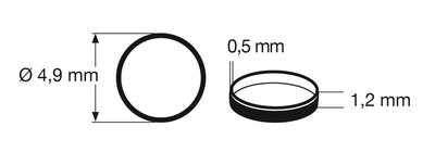 fleischmann 948007 Tractiebandje N Outer diameter 4.9 mm, width 1.2 mm1 (pcs/stuks/Stück) 