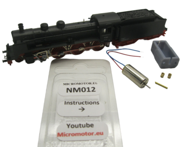 micromotor NM012 N ombouwset voor  minitrix BR 17.2 DRG, DRG 17.4, BR 14.1 DRG,K.P.E.V.  u.a.