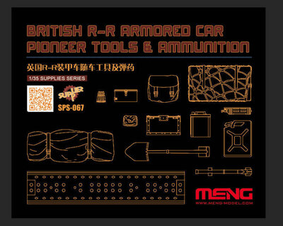 MENG-Model SPS-067 British R-R Armored Car Pioneer Tools & Ammunition (RESIN) Bouwpakket Schaal 1:35