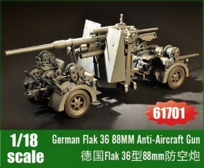 I LOVE KIT 61701 German Flak 36 88MM Anti-Aircraft Gun Schaal 1:18