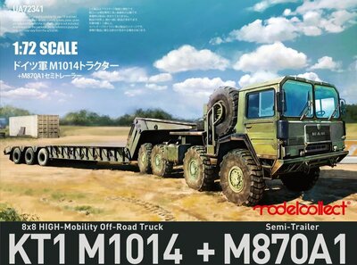Modelcollect UA72341 German MAN KAT1M1014 8*8 HIGH-Mobility off-road truck with M870A1 semi-trailer Maßstab 1:72