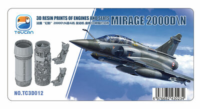 Toucan Model TC3D012 Mirage 2000 D/N 3D RESIN PRINTS OF ENGINES AND SEATS Schaal 1:32