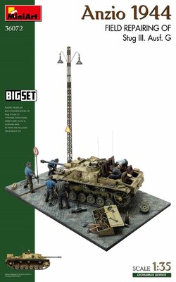MiniArt 36072 Anzio 1944. Field Repairing of Stug III. Ausf. G. Big Set Schaal 1:35