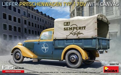 MiniArt 38072 Liefer Pritschenwagen Typ 170V with Canvas Schaal 1:35