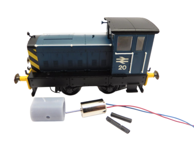 micromotor 0T005 motor ombouwset voor Hornby Class A1X Terrier, Peckett & Sons B2/W4, Rocket, Ruston Hornsby 48DS/88DS, 4wDH Sentinel