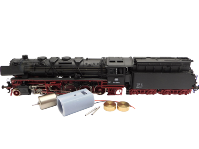 micromotor HR033F Glockenankermotor für Roco BR 43, BR 44, SNCF 150X  Modelle mit Silberen Rädern