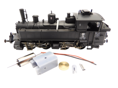 micromotor HR028C Glockenankermotor Umbausatz für Roco BR 98.7, Bay. BB II, Mallet, Werklok VOEST, u.a.