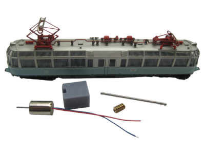 micromotor NF038G motor ombouwset voor fleischmann ET 91, BR 491, Gläserne Zug