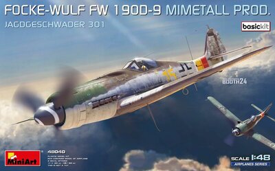 MiniArt 48040 Focke-Wulf Fw 190D-9. Mimetall Prod. Basic Kit. Jagdgeschwader 301 Schaal 1:48