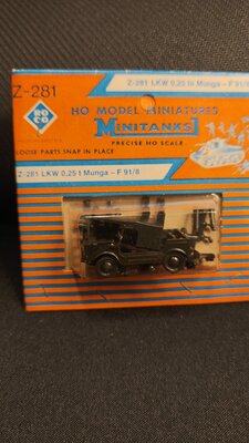 roco minitanks Z-281 - LKW 0.25 to Munga - F 91/8