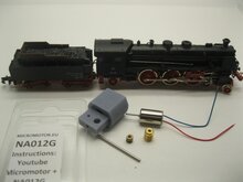 micromotor NA012G motor ombouwset voor Arnold 0221, 0253, 0254, 2210, 2530, 2535, 2540, 0228-B, 0228-F, 0228-S, 0228-U, 0229, 0229-B, 0229-C, 0229-S, 0229-U, 5120-5122