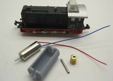 micromotor NM030G N motor ombouwset voor Minitrix V 36 (Oude Motor) Minitrix Nr. 51 1055 00, 51 1073 00, 51 2962 00, 51 2962 51, 11073, 12840, 12849, 12869, 12963, 70087 Vervangt M