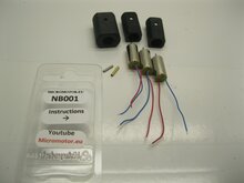 micromotor NB001 motorset voor Brawa 1151 containerterminal met 3 motoren