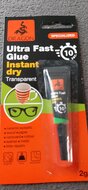 Ultra faster glue / instant dry / transparant  / 2 gr