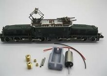 micromotor NM033G N motor ombouwset voor Minitrix Krokodil, Ce 6/8 II Minitrix Nr. 51 2926 00, 51 29