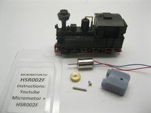 micromotor HSR002F HOe motor ombouwset voor Roco 4100, 31005, 33201