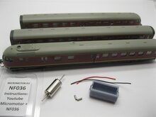 micromotor nf036 N ombouwkit voor Fleischmann VT 12.5, BR 612