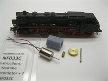micromotor nf033C N ombouwkit voor Fleischmann BR 62