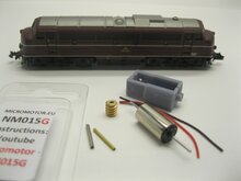 micromotor NM015G motor ombouwset voor Minitrix 2019-2021, 2023, 12219, 12267, 12269-12270, 12718-12