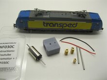 micromotor nf030C N ombouwkit voor Fleischmann BR 245, BR 101, BR 145, BR 146, BR 185, SBB Re 481 Re