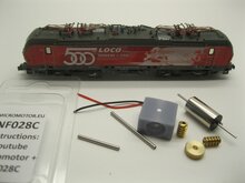 micromotor nf028C N ombouwkit voor Fleischmann Vectron, BR 193 (DB SBB PKP CD Lokomotion) BLS Re 475