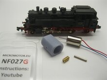 micromotor nf027G N ombouwkit voor Fleischmann BR 64 (DB DR DRG BBÖ), ÖBB Rh 64