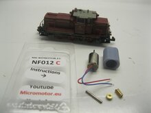 micromotor nf012C N ombouwkit voor Fleischmann V60, BR 346, BR 105, BR 106, BR 260, BR 360, BR 363, 