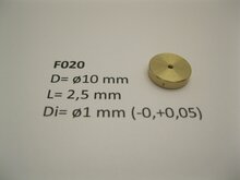 micromotor vliegwiel F020 o10 mm x 2,5 mm x o1 mm