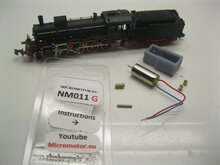 micromotor nm011g N ombouwkit voor minitrix 1030, 2922-2924, 12120, 12244, 12603, 12607, 12922-12924