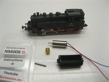 micromotor NM008G ombouwkit voor minitrix 2028-2030, 11415, 11440, 12026-12028, 12030, 12211, 12732,