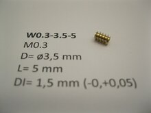 micromotor wormwiel W0.3-3.5-5 M0.3 D=o3.5 L=5 DI=1.5 mm (for 1.5 mm shaft!)