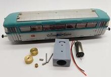 micromotor HR013F motor ombouwset voor Roco DR BR 104, DB BR 740, DB E44, DB E44.5, DB VT 98, DB VT 