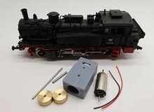 micromotor HR012F motor ombouwset voor Roco DB, DR, DRG BR 74, KPEV 12, SNCF 130 TC, SNCB Reeks 96, 