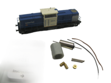 micromotor NF011C ombouwkit voor Fleischmann V110 DR, DR 110-112, 114, DB 203-204, RRF/BAM 20, u.a.