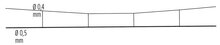 sommerfeldt 184 HO Verkoperd rijdraad 0,5 x 500 mm open (5 stuks) afbeelding