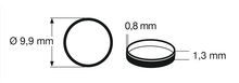 fleischmann 648006 Traction tyre set H0. Outer diameter 9,9 mm